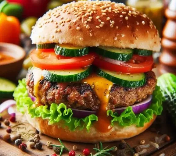 Hambúrguer Vegetal Perfeito: Uma Explosão de Sabor Suculenta e Nutritiva!
