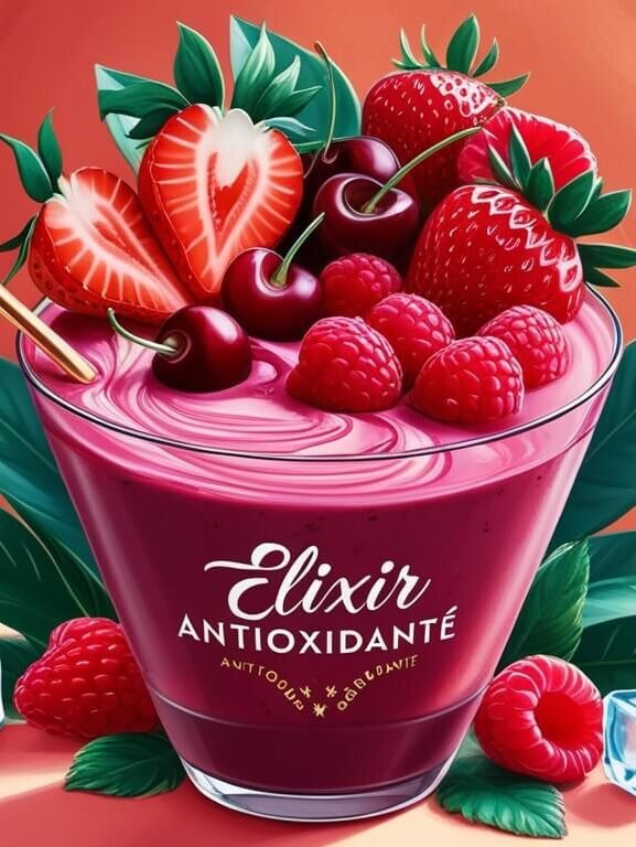 Elixir Antioxidante: Smoothie de Frutas Vermelhas e Açaí (Uma Explosão de Sabor e Saúde!)