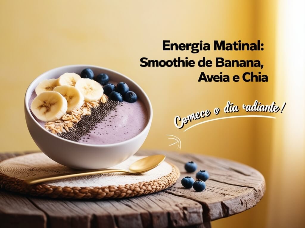 Energia Matinal: Smoothie de Banana, Aveia e Chia (Comece o Dia Radiante!)