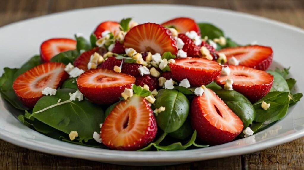 Salada de Espinafre com Morango e Amêndoas: Uma Explosão de Sabores e Nutrientes