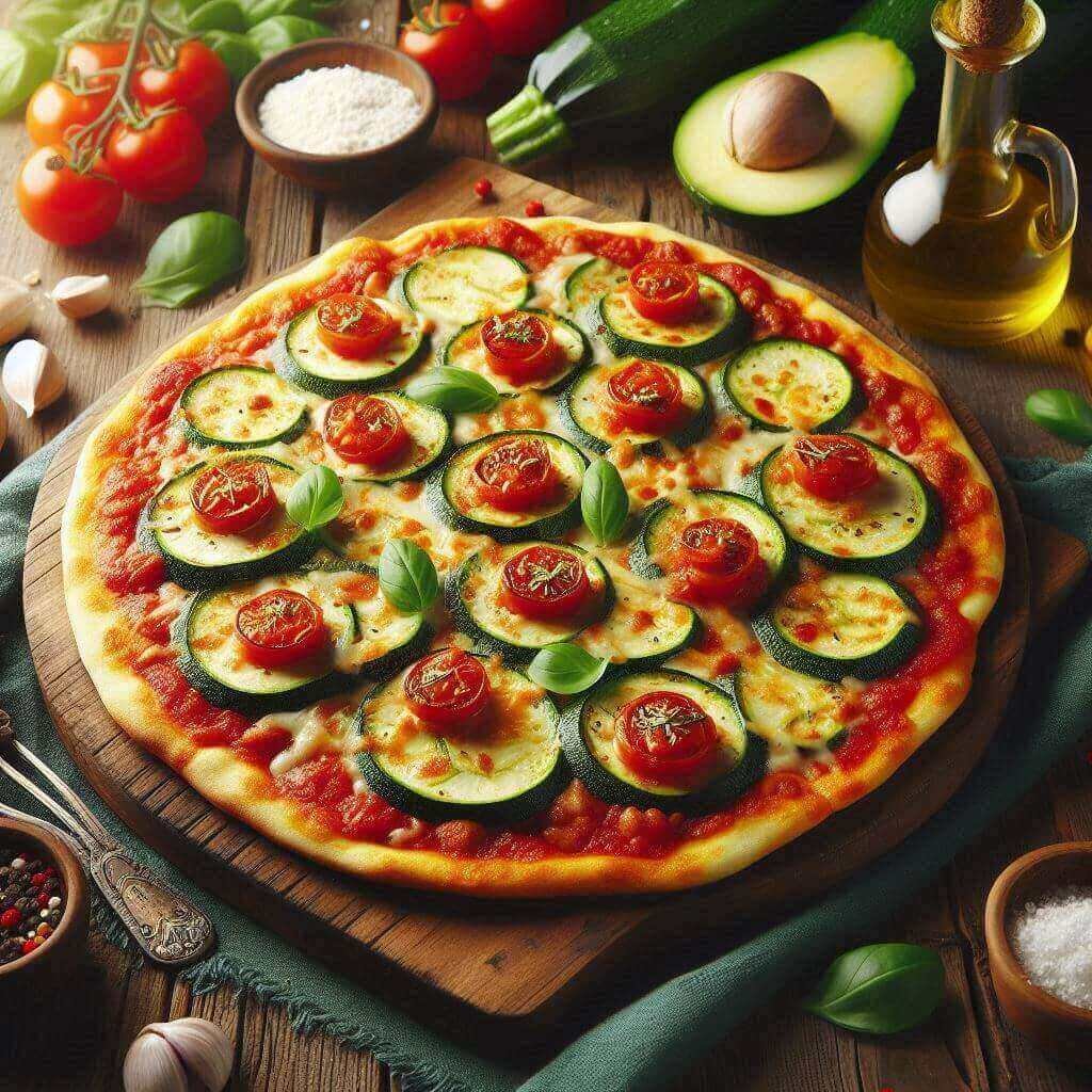 Pizza de Abobrinha com Molho de Tomate e Queijo: Uma Sinfonia de Sabores para Encantar o Seu Paladar!