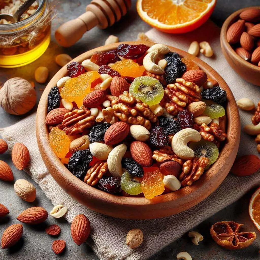 Mix crocante de Oleaginosas e Frutas Secas: Um Deleite Nutritivo para Turbinar Seus Dias!