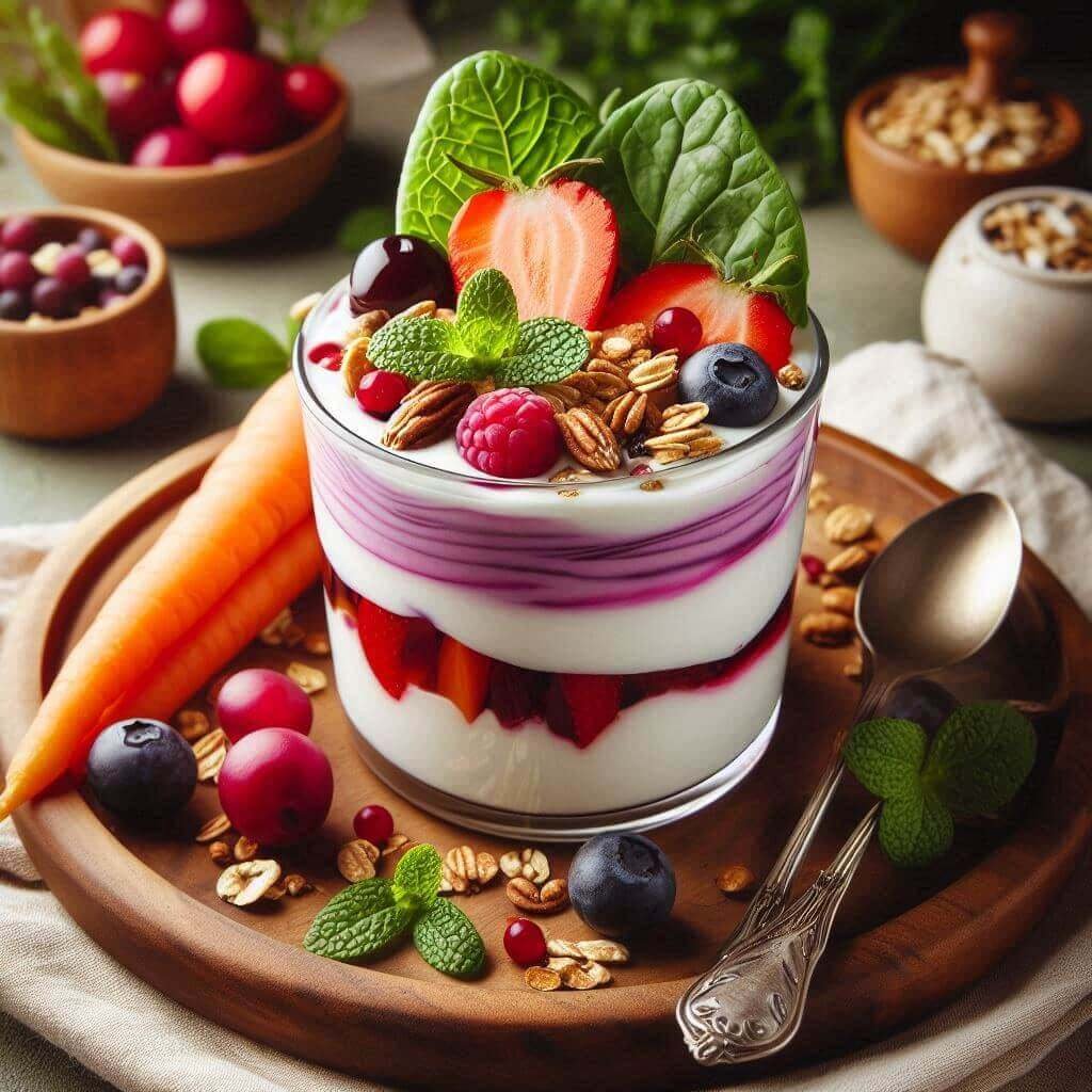 Iogurte Vegetal com Granola e Frutas Vermelhas: Começar o Dia com Alegria!