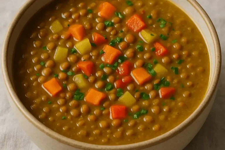 🥣 Sopa Cremosa de Lentilha com Legumes 🥕🍅