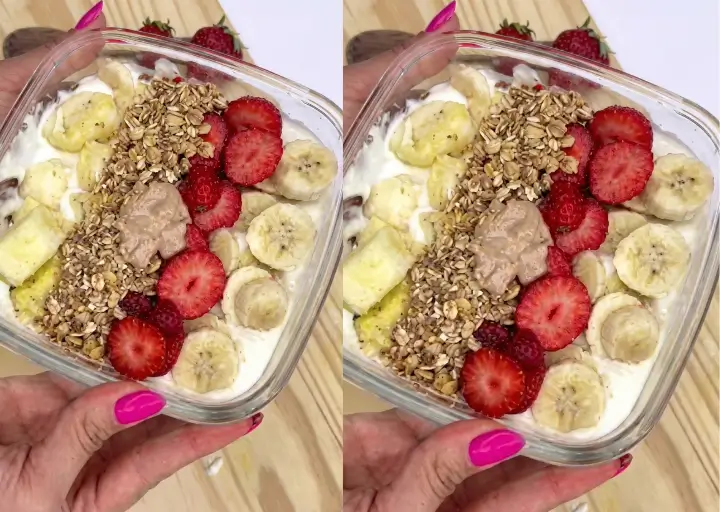 Iogurte Vegetal com Granola Caseira e Mix de Frutas Vermelhas: para Energizar Seu Dia!