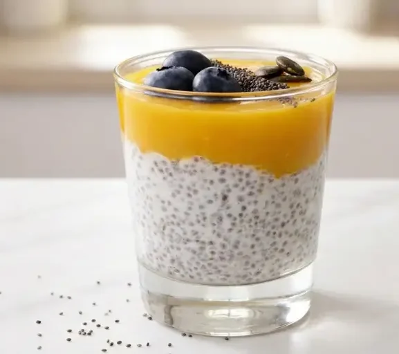 Chia Pudding com Manga e Coco: Uma Sinfonia de Sabores para Energizar Sua Rotina