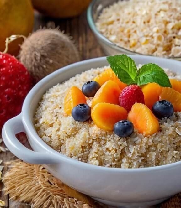 Quinoa com Leite de Coco e Frutas: Uma Explosão de Sabor e Nutrição para o Seu Dia!