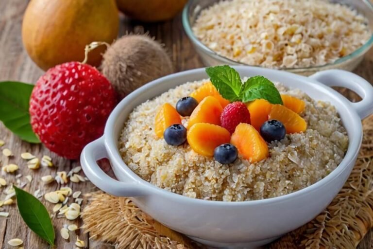 Quinoa com Leite de Coco e Frutas: Uma Explosão de Sabor e Nutrição para o Seu Dia!