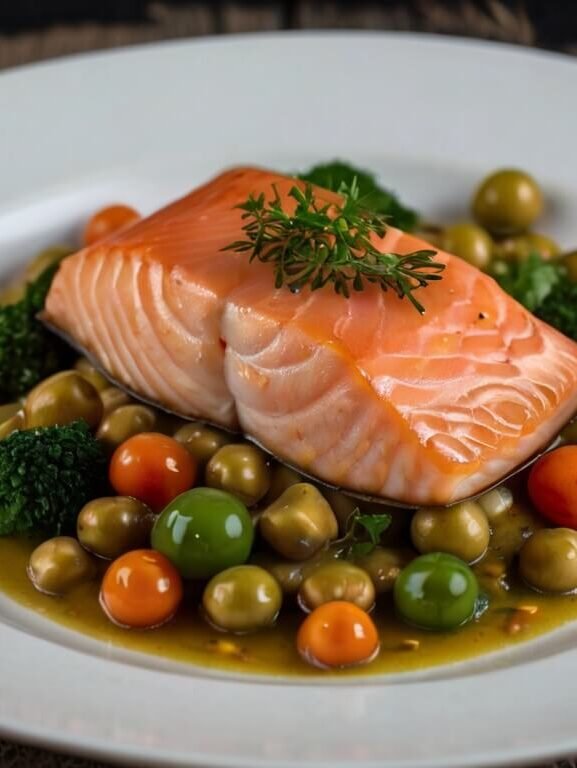 Salmão Assado com Legumes: Uma Sinfonia de Sabores para Nutrir Corpo e Alma