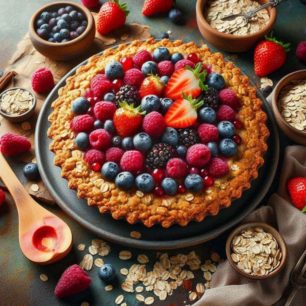 Oatmeal Pie with Red Fruits: An Explosion of Healthy Flavor!