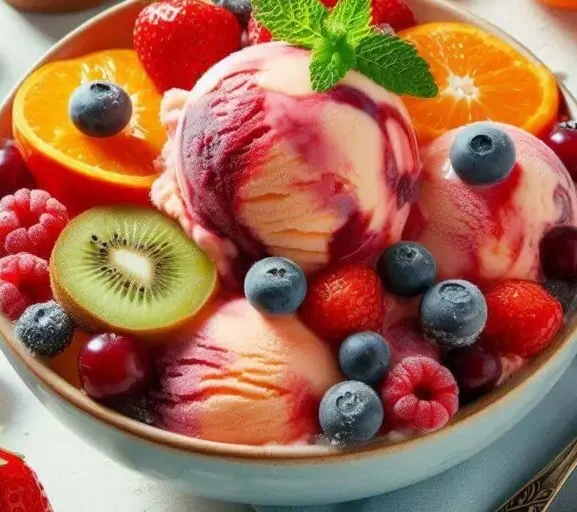 Sorvete de Frutas Caseiro sem Lactose: Uma Explosão de Sabor Refrescante e Saudável!