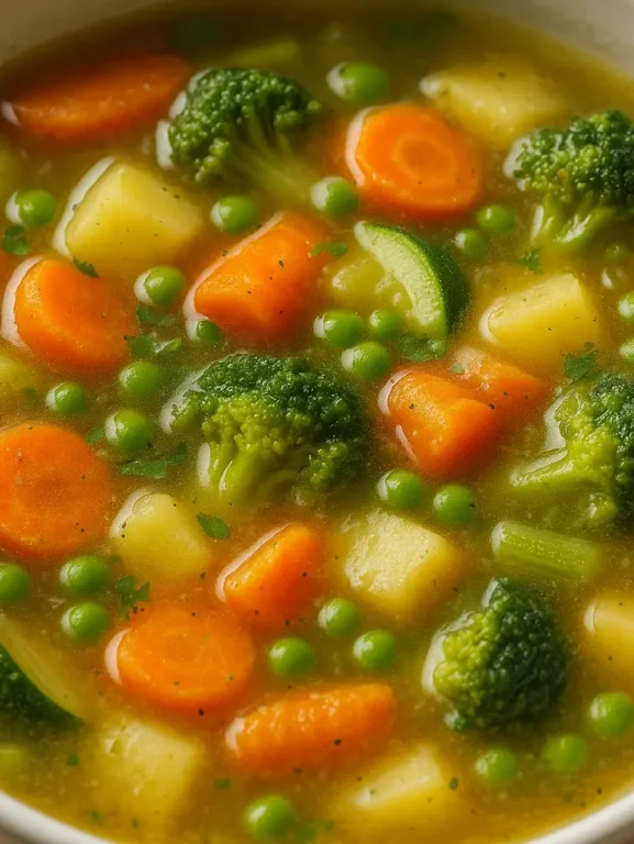 Sopa de Legumes Light com Toque de Gengibre e Limão