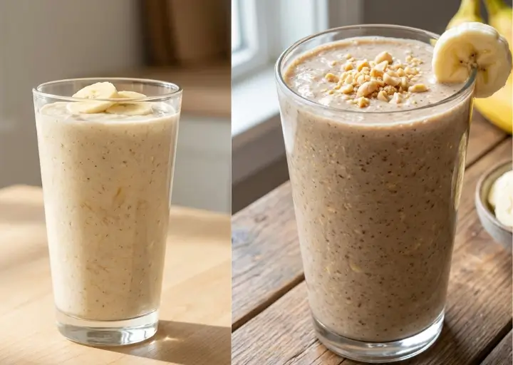 Shake de Proteína com Banana e Aveia Fit