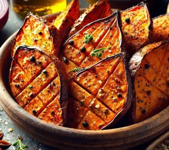 Batata-Doce Assada com Especiarias