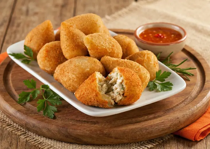 Coxinha de Batata-Doce com Frango