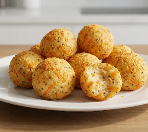 Bolinho Tapioca com Cenoura e Chia