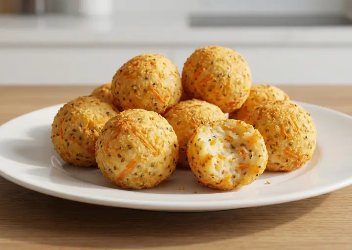 Bolinho Tapioca com Cenoura e Chia