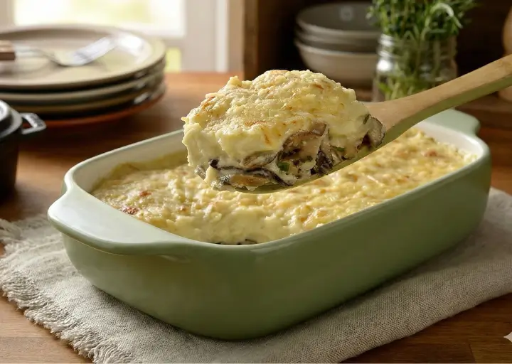 "Escondidinho de Batata-Doce com Cogumelos: Saúde e Sabor em Camadas"