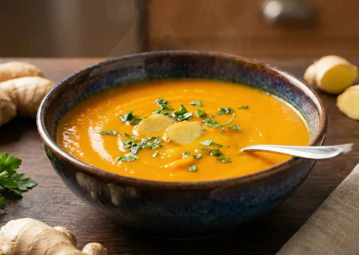 "Sopa Detox de Abóbora com Gengibre: Saudável e Saborosa"