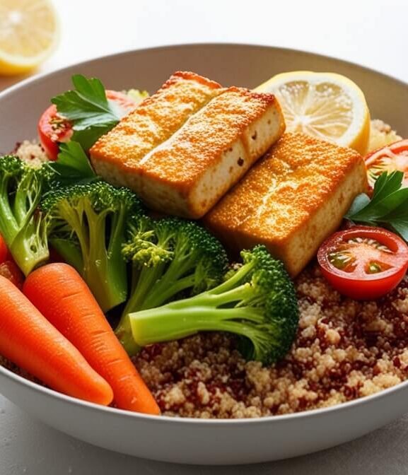 Bowl de Quinoa com Vegetais e Tofu