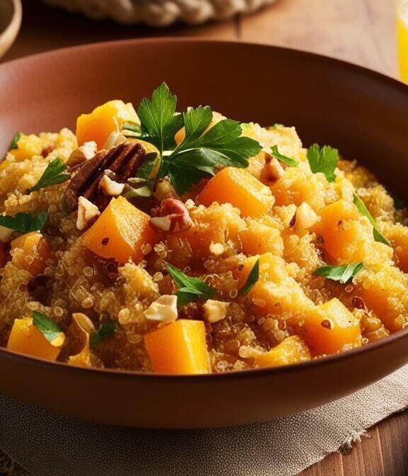 Risoto de Quinoa com Abóbora e Castanhas: Saudável e Saboroso