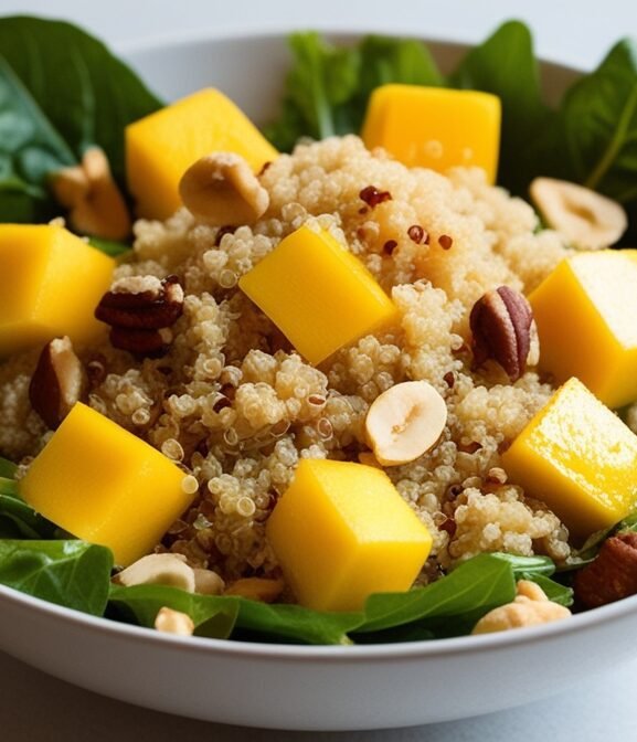 Salada de Quinoa com Manga e Castanha-do-Pará: Delícia Brasileira