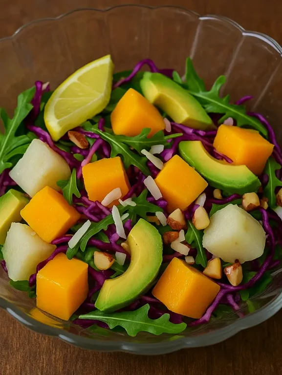 Salada de Inhame Tropical: Nutrição e Sabor em Cada Garfada