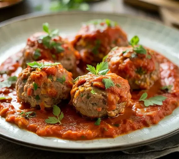 Almôndega de Carne Moída com Molho de Tomate: O Sabor de Casa