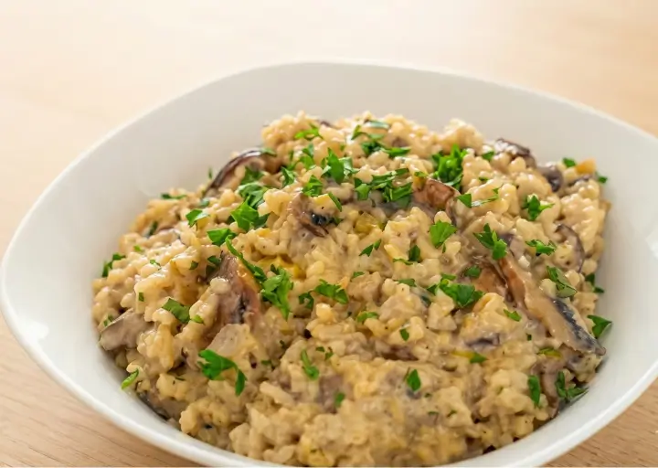 Risoto de Cogumelos com Arroz Integral: Uma Experiência Saborosa e Nutritiva