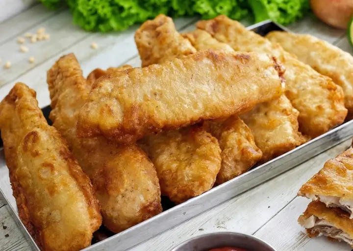 Iscas de Peixe Empanado na Farinha de Amêndoas