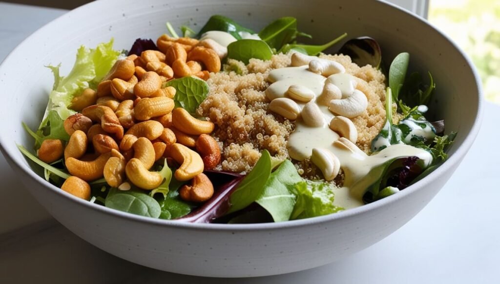 "Salada de Caju e Quinoa: Explosão de Sabores do Brasil