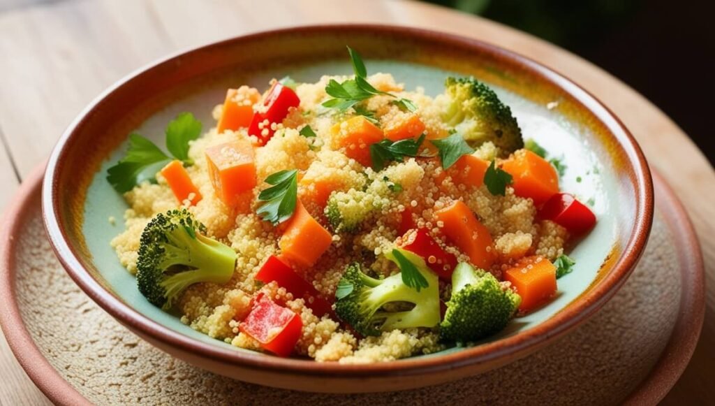 Cuscuz de Quinoa com Legumes: Sabor e Saúde no Prato
