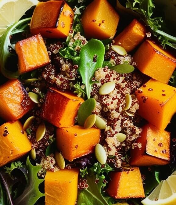 Salada de Abóbora e Quinoa para uma Vida Saudável