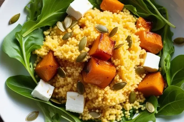 "Salada de Cuscuz com Abóbora: Sabor e Nutrição em Cada Garfada!"