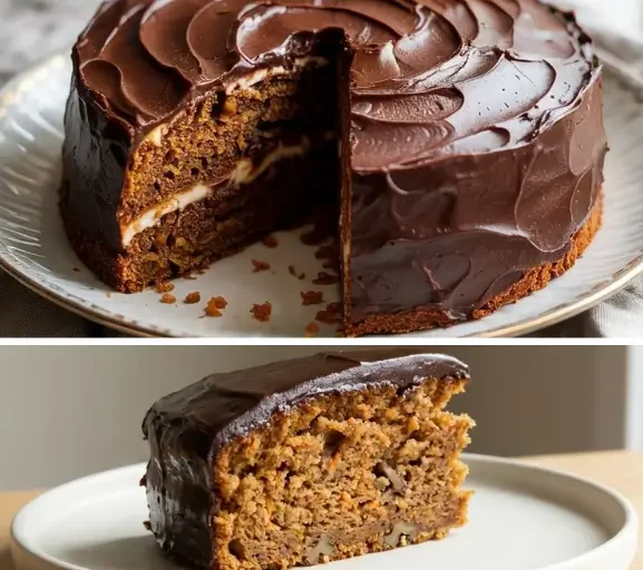 Bolo Vegano de Cenoura com Cobertura de Chocolate: Uma Delícia Saudável!