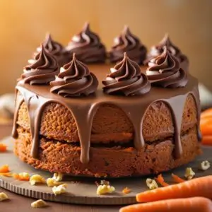 Bolo Vegano de Cenoura com Cobertura de Chocolate: Uma Delícia Saudável!