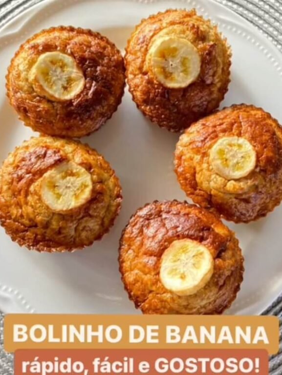 "Bolinho de Banana Fit Fofinho e Sem Açúcar – Receita Fácil e Saudável"