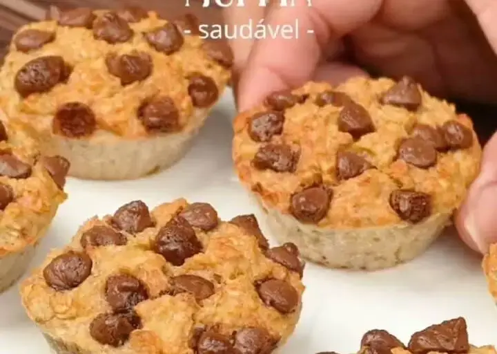 🧁 Muffin de Aveia Saudável – Fácil, Sem Açúcar e Super Fofinho!