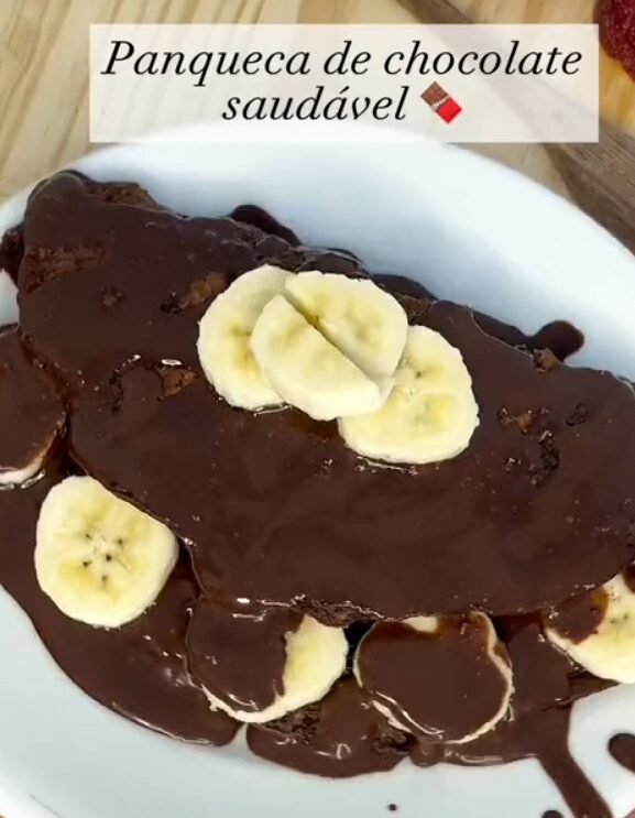 Panqueca de Chocolate Saudável ✨