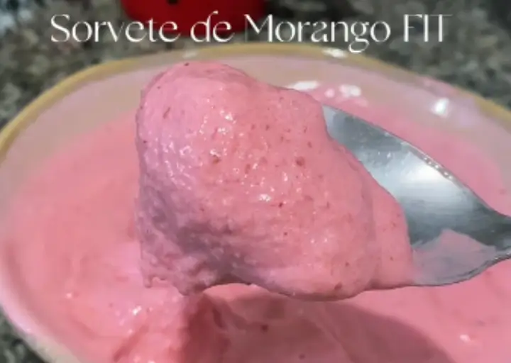 🍓🍦Sorvete de Morango FIT apenas 2 ingredientes
