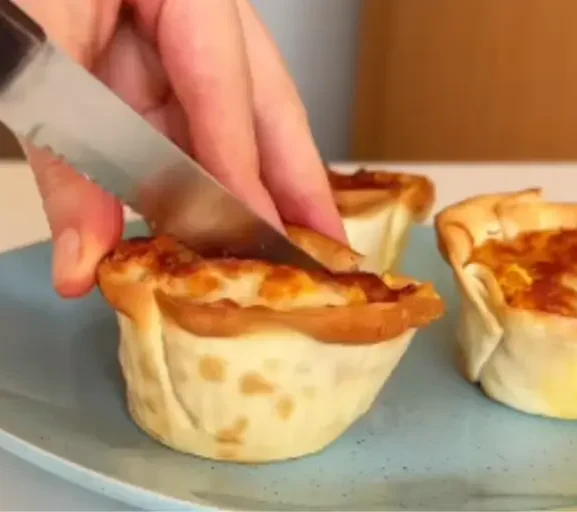 🥟🍗 Empada de Frango com Massa de Pastel FIT