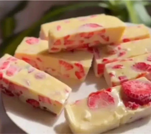 🍓🥛 Barra Proteica de Ninho com Morango (3 Ingredientes)