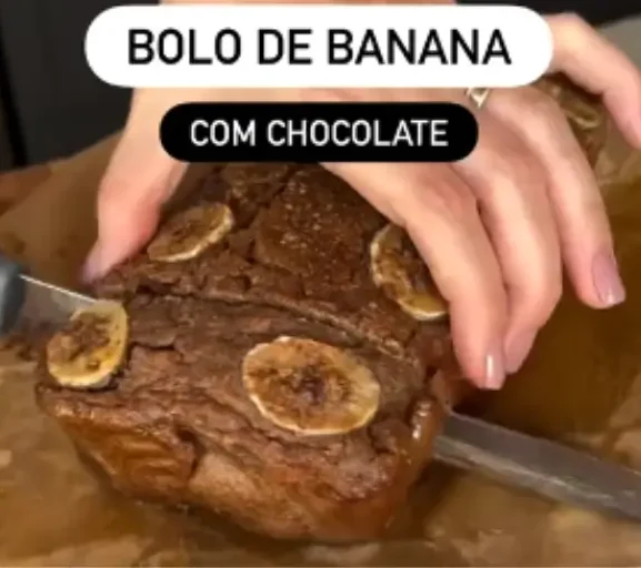 🍌🍫 Bolo de Banana com Chocolate Fit