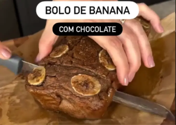 🍌🍫 Bolo de Banana com Chocolate Fit