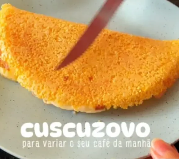 🌽🍳 Cuscuz com Ovo Fit e Cremoso