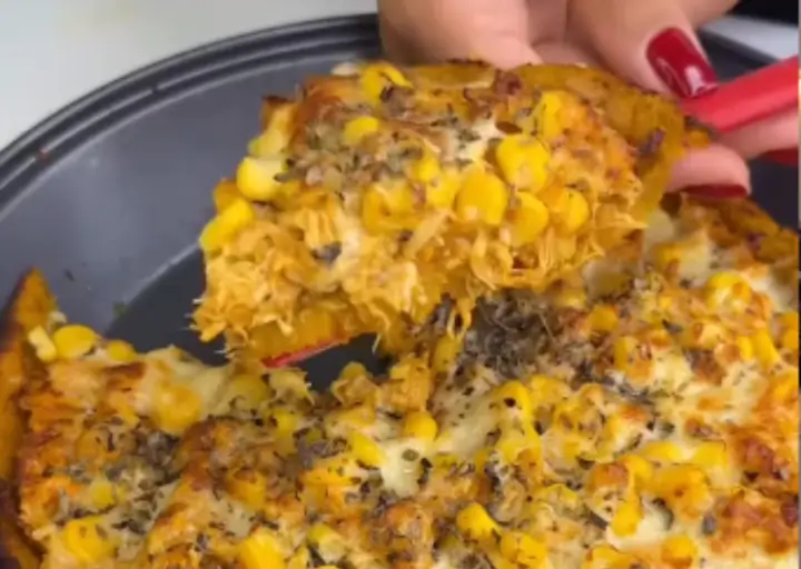 torta fit de abóbora com frango