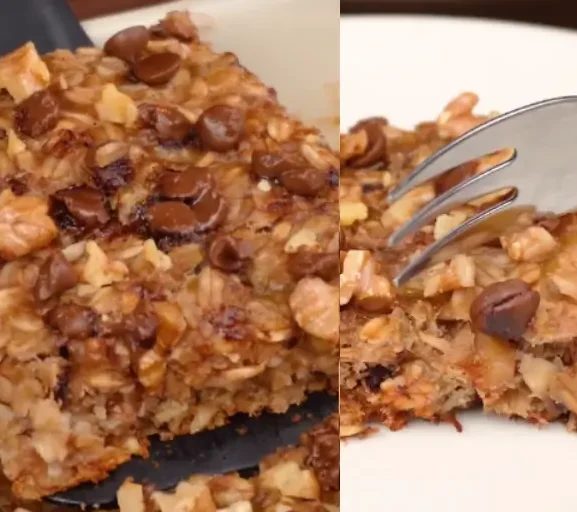 🍌🍫 barrinha fit de aveia com banana e pasta de amendoim