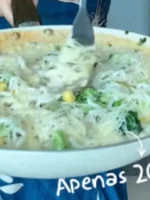 🍝🔥 Massa Low Carb ao Molho Bechamel Saudável | Jantar com Apenas 206 kcal por Porção