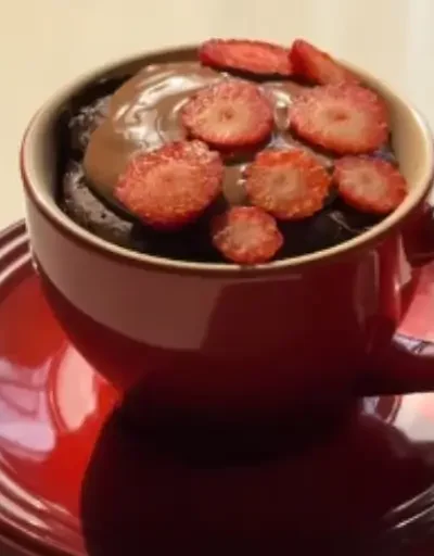 Bolinho de Caneca Fit de Chocolate com Aveia