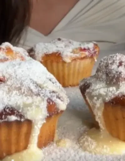 Muffin de Leite Ninho Fit com Morango